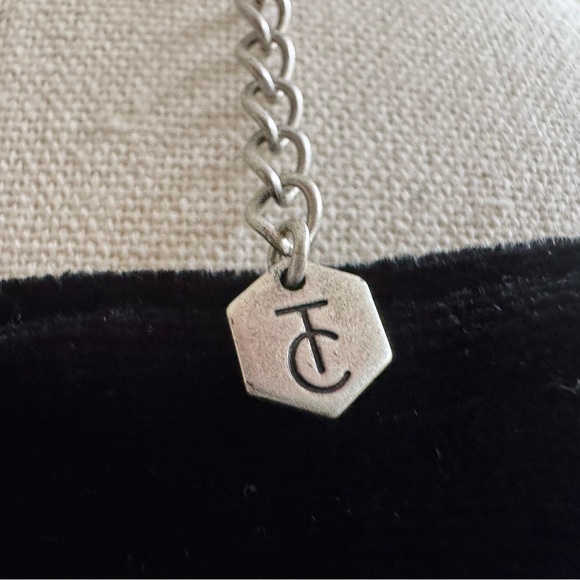 Rare Touchstone Crystal by Swarovski Silver V-Shape Choker
Necklace 17" - Picture 11 of 14